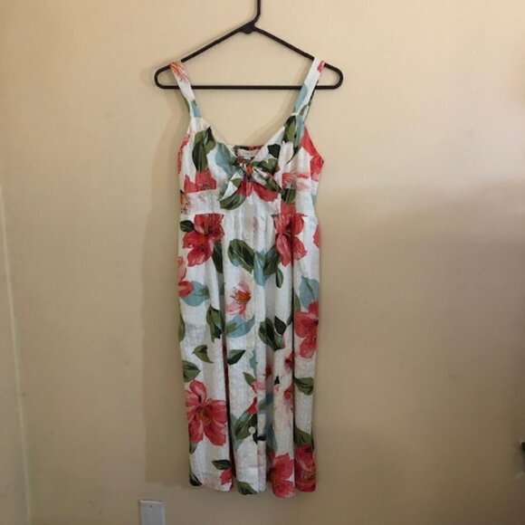 LOFT Women's Size 0 Cotton Floral Dress NWT - Picture 1 of 8